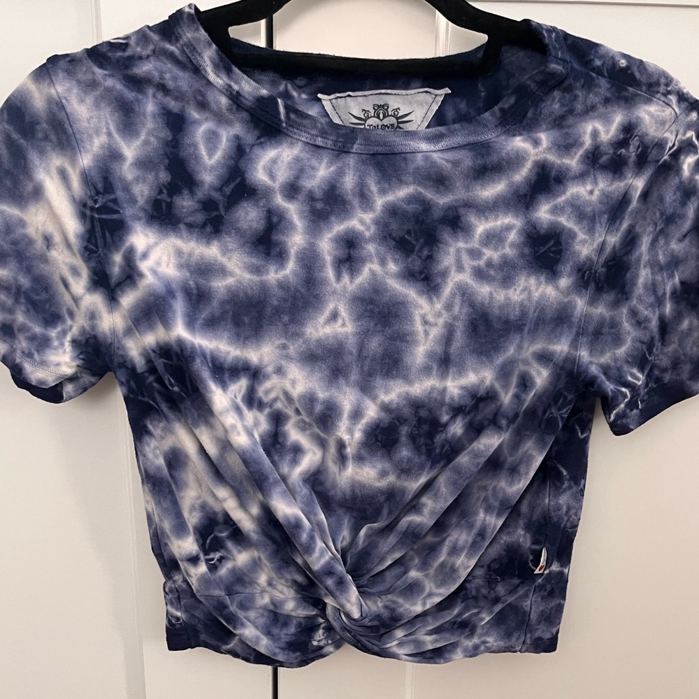 Girls Denny’s Tie Dye Tied Crop Top